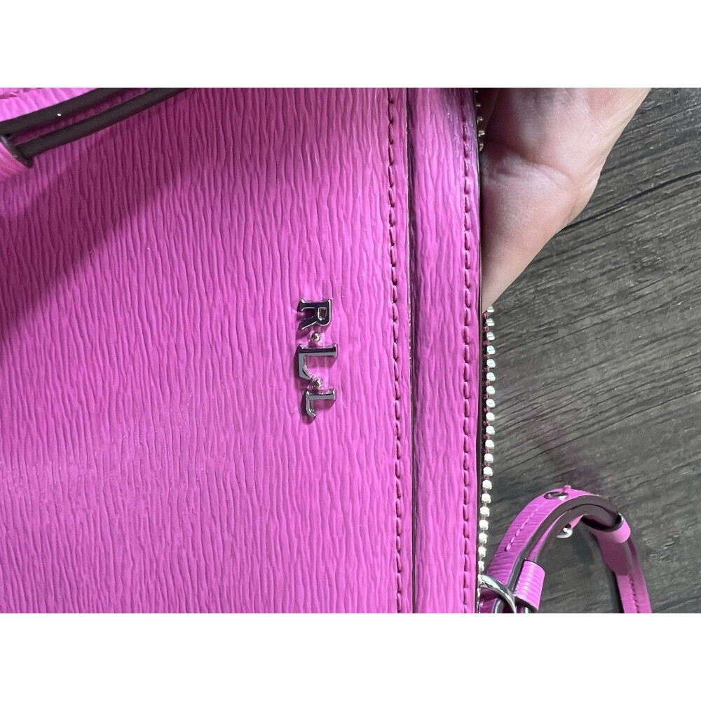 Ralph Lauren Small Pink Leather Crossbody Purse - Picture 12 of 16